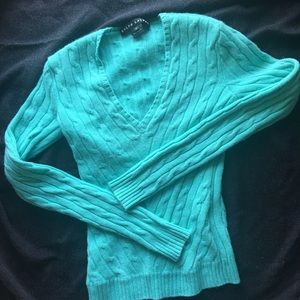 Ralph Lauren mint green 100% Cashmere sweater-S/M